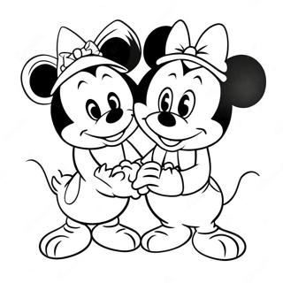 Mickey E Minnie Innamorati Da Colorare 37647-31320