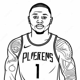 Pagina Da Colorare Di Damian Lillard 38266-31814