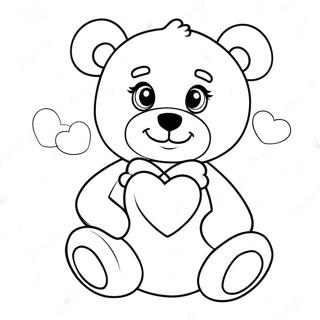 Pagina Da Colorare Di Un Adorabile Build A Bear Con Cuore 38627-32110