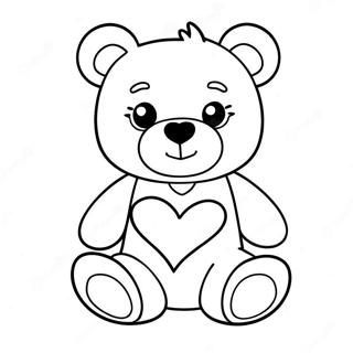 Pagina Da Colorare Di Un Adorabile Build A Bear Con Cuore 38627-32111