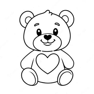 Pagina Da Colorare Di Un Adorabile Build A Bear Con Cuore 38627-32112