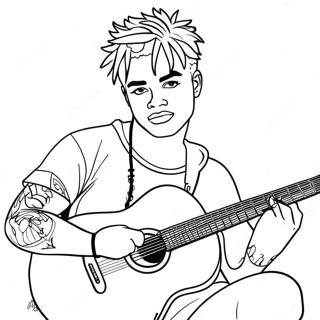 Pagina Da Colorare Xxxtentacion Con Chitarra 39098-32462