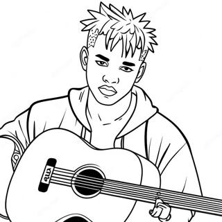 Pagina Da Colorare Xxxtentacion Con Chitarra 39098-32463