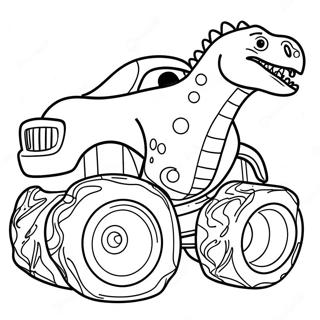 Pagina Da Colorare Monster Truck Dinosaurio 39127-32486