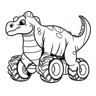 Pagina Da Colorare Monster Truck Dinosaurio 39127-32487