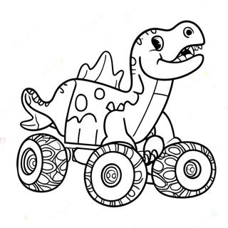 Pagina Da Colorare Monster Truck Dinosaurio 39127-32488