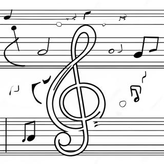 Foglio Di Note Musicali Pagine Da Colorare