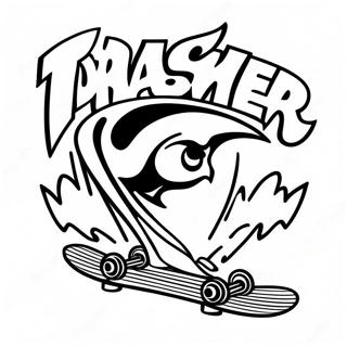 Skateboard Thrasher Pagine Da Colorare