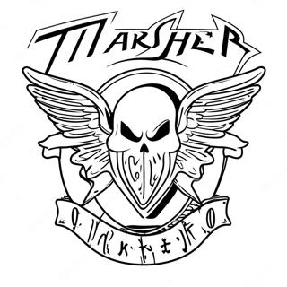 Pagina Da Colorare Del Logo Thrasher Skateboard 39297-32630