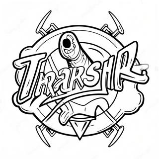 Pagina Da Colorare Del Logo Thrasher Skateboard 39297-32631