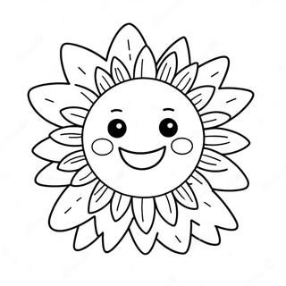 Pagina Da Colorare Del Sole Felice Con Faccia Sorridente 39328-32655