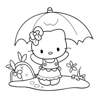 Pagina Da Colorare Di Hello Kitty Divertimento Estivo 39447-32737