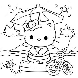 Pagina Da Colorare Di Hello Kitty Divertimento Estivo 39447-32740