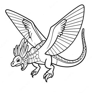 Pagina Da Colorare Del Maestoso Drago Sandwing In Volo 39558-32836