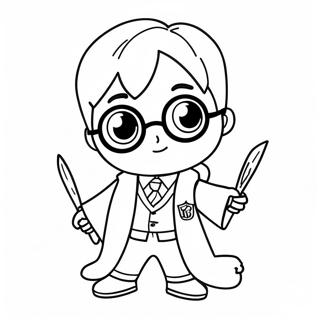 Pagina Da Colorare Di Harry Potter Chibi 39637-32894