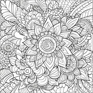 Pagina Da Colorare Di Un Mandala Di Fiori Difficile 39717-32955