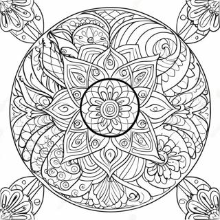 Pagina Da Colorare Di Un Mandala Di Geometria Sacra 39747-32974