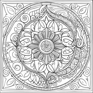 Pagina Da Colorare Di Motivi Di Geometria Sacra Intricati 39748-32977