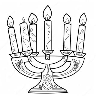 Pagina Da Colorare Della Menorah Di Hanukkah 39997-33170