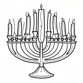 Pagina Da Colorare Della Menorah Di Hanukkah 39997-33171