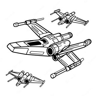 Pagina Da Colorare Dellx Wing Starfighter In Volo 40048-33216