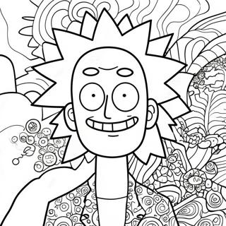 Rick Sanchez Con Motivi Psichedelici Pagina Da Colorare 40138-33297