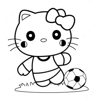 Pagina Da Colorare Di Hello Kitty Che Gioca A Calcio 40347-33451