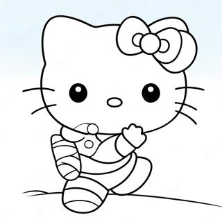 Pagina Da Colorare Di Hello Kitty Che Calcia La Palla 40348-33445