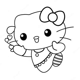 Pagina Da Colorare Di Hello Kitty Che Calcia La Palla 40348-33446