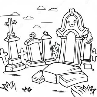 Pagina Da Colorare Scena Del Cimitero 40578-33634