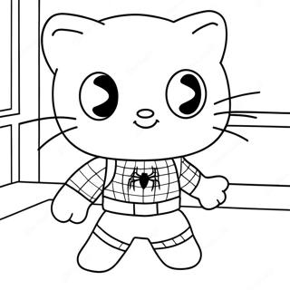 Spiderman Hello Kitty Pagina Da Colorare 40698-33728