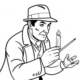 Pagina Da Colorare Di Detective Sherlock Holmes Che Risolve Un Mistero 40929-33893