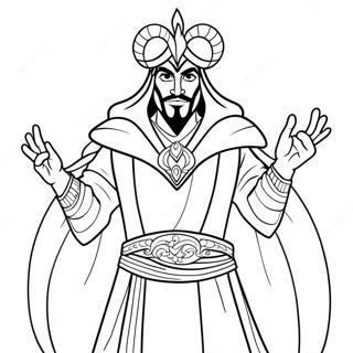 Jafar Nella Sua Veste Magica Da Colorare 41059-34105