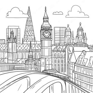 Pagina Da Colorare Skyline Di Londra 41278-34278