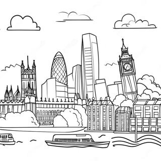 Pagina Da Colorare Skyline Di Londra 41278-34280