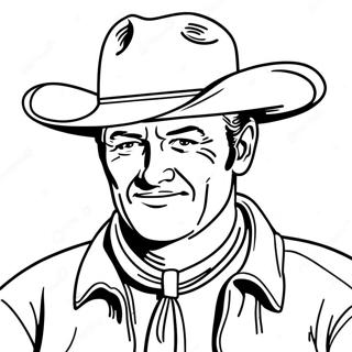 Pagina Da Colorare Cowboy John Wayne Classico 41289-34281