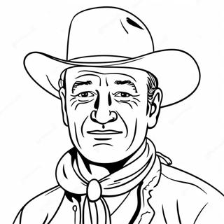 Pagina Da Colorare Cowboy John Wayne Classico 41289-34282