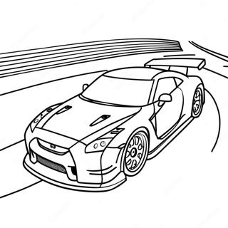 Pagina Da Colorare Della Gtr R35 In Pista 41490-34434