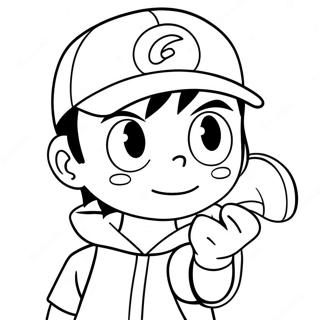 Pagina Da Colorare Di Ash Ketchum 41719-34618