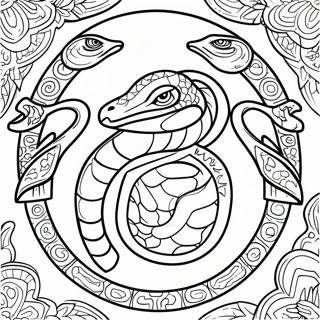 Pagina Da Colorare Dellemblema Del Serpente Slytherin 41740-34649