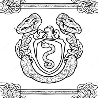 Pagina Da Colorare Dellemblema Del Serpente Slytherin 41740-34650