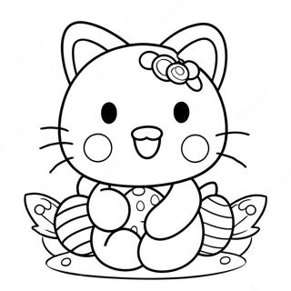 Pagina Da Colorare Di Hello Kitty Con Uova Di Pasqua 42261-35041