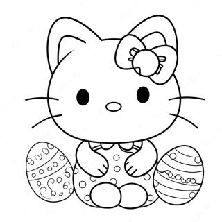 Pagina Da Colorare Di Hello Kitty Con Uova Di Pasqua 42261-35042