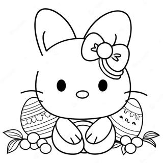 Pagina Da Colorare Di Hello Kitty Con Uova Di Pasqua 42261-35043