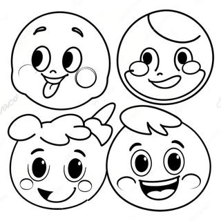 Pagina Da Colorare Dei Personaggi Emoji Disney Felici 42381-35138