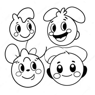 Pagina Da Colorare Dei Personaggi Emoji Disney Felici 42381-35139