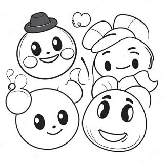 Pagina Da Colorare Dei Personaggi Emoji Disney Felici 42381-35323