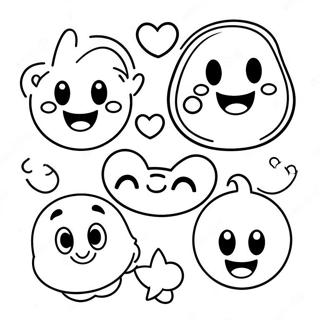 Pagina Da Colorare Dei Personaggi Emoji Disney Felici 42381-35324