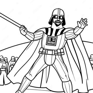 Darth Vader In Pagina Da Colorare Di Battaglia Epica 42441-35183