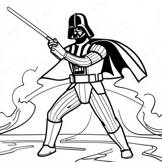 Darth Vader In Pagina Da Colorare Di Battaglia Epica 42441-35366